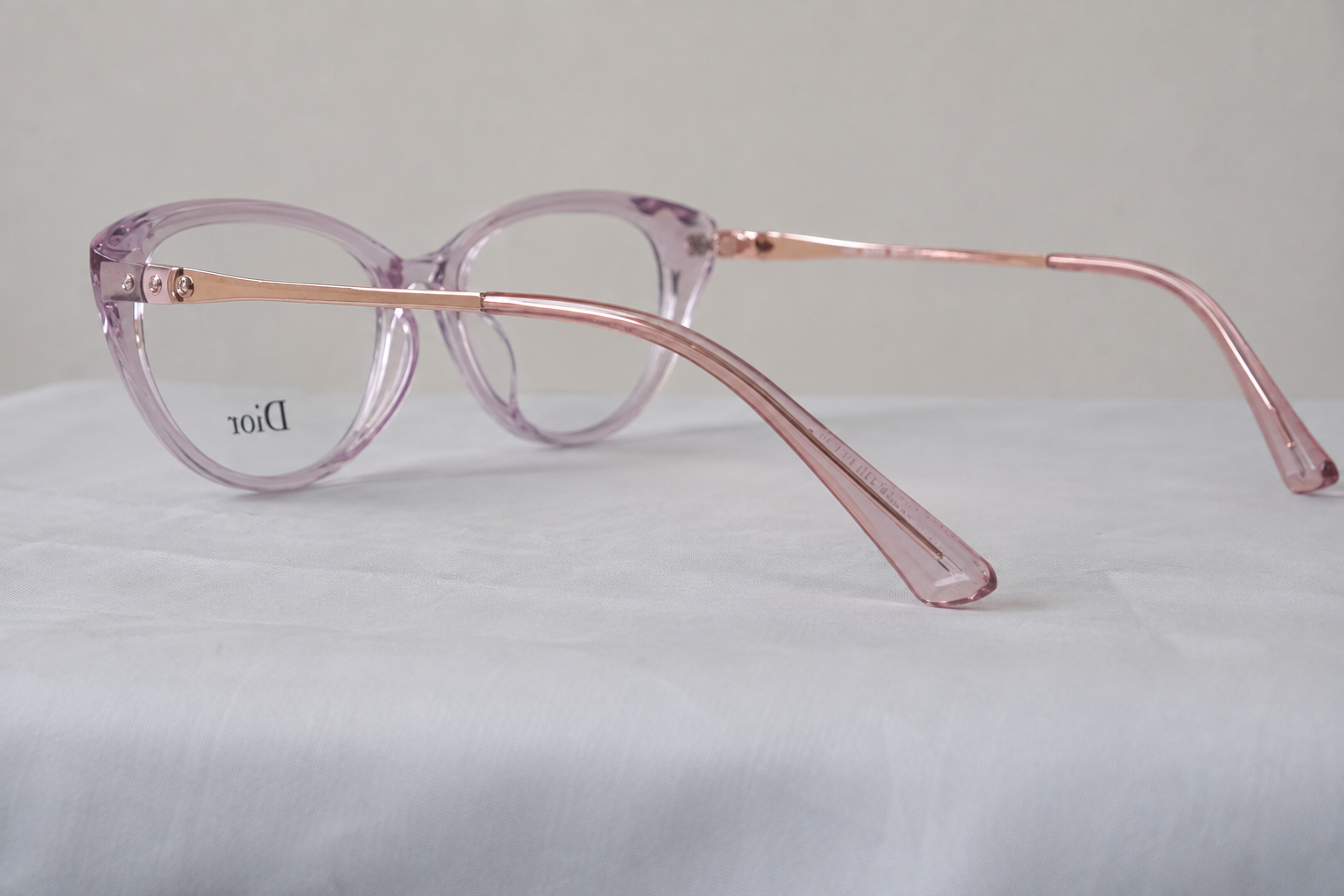 DIOR TR82013 Transparent Light Pink Cat-Eye Women’s Eyeglass - Image 2