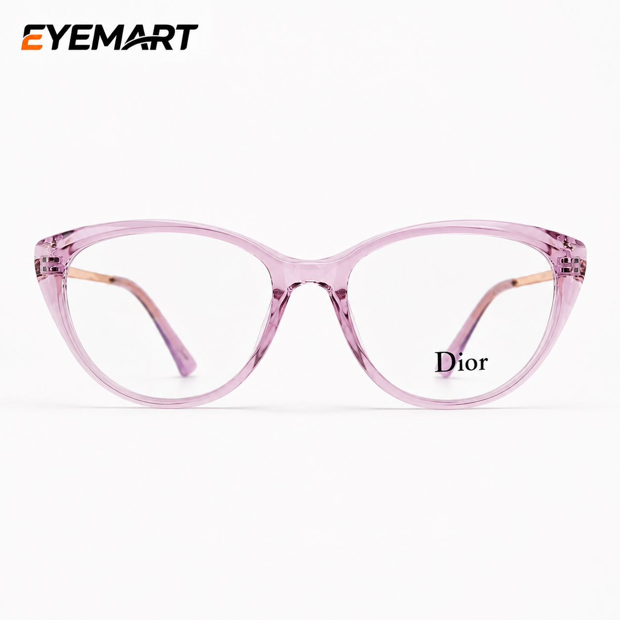 DIOR TR82013 Transparent Light Pink Cat-Eye Women’s Eyeglass - Image 3
