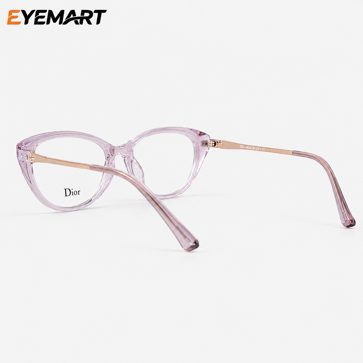 DIOR TR82013 Transparent Light Pink Cat-Eye Women’s Eyeglass - Image 4