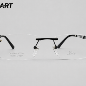 Line Art XL2211-1 Excellence Titanium Square Rimless Eyeglasses