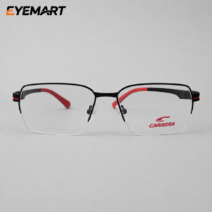 Carrera M8003 Aluminium Square Semi-Rimless Eyeglasses