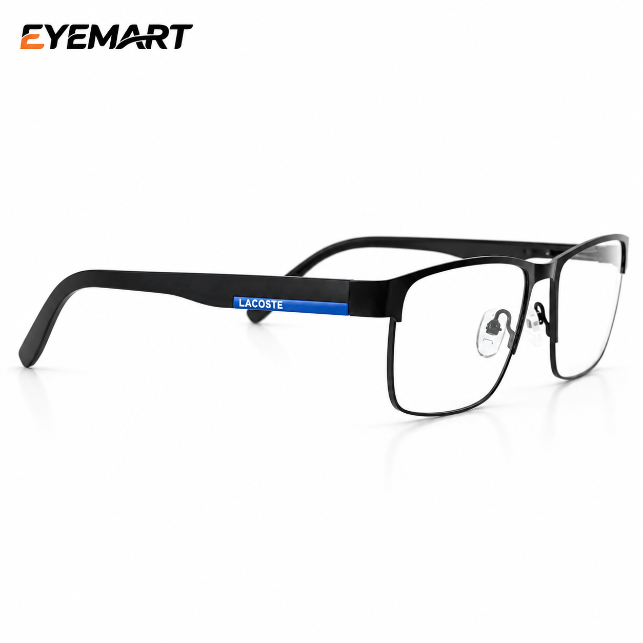 Lacoste Metal Rectangle Optical Glasses – Black & Blue - Image 3
