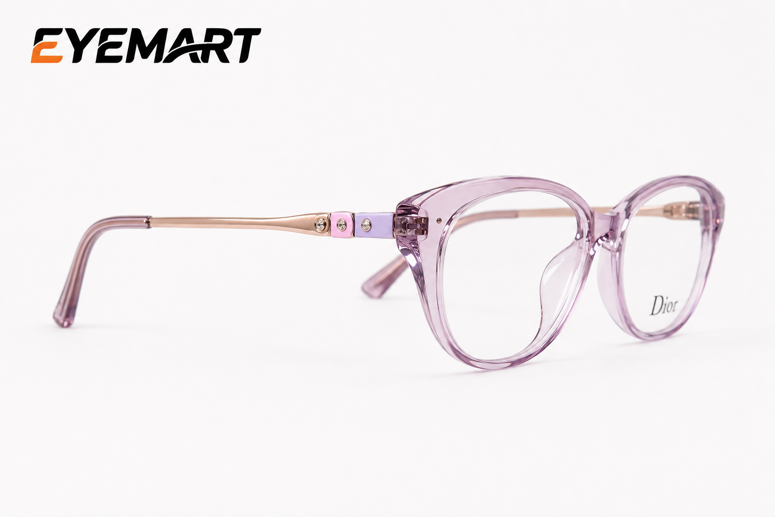 DIOR TR82013 Transparent Light Pink Cat-Eye Women’s Eyeglass