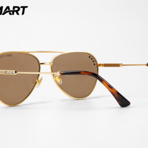 UH25030 Urban Hero Titanium Half-Rim Eyeglasses – 18K Gold