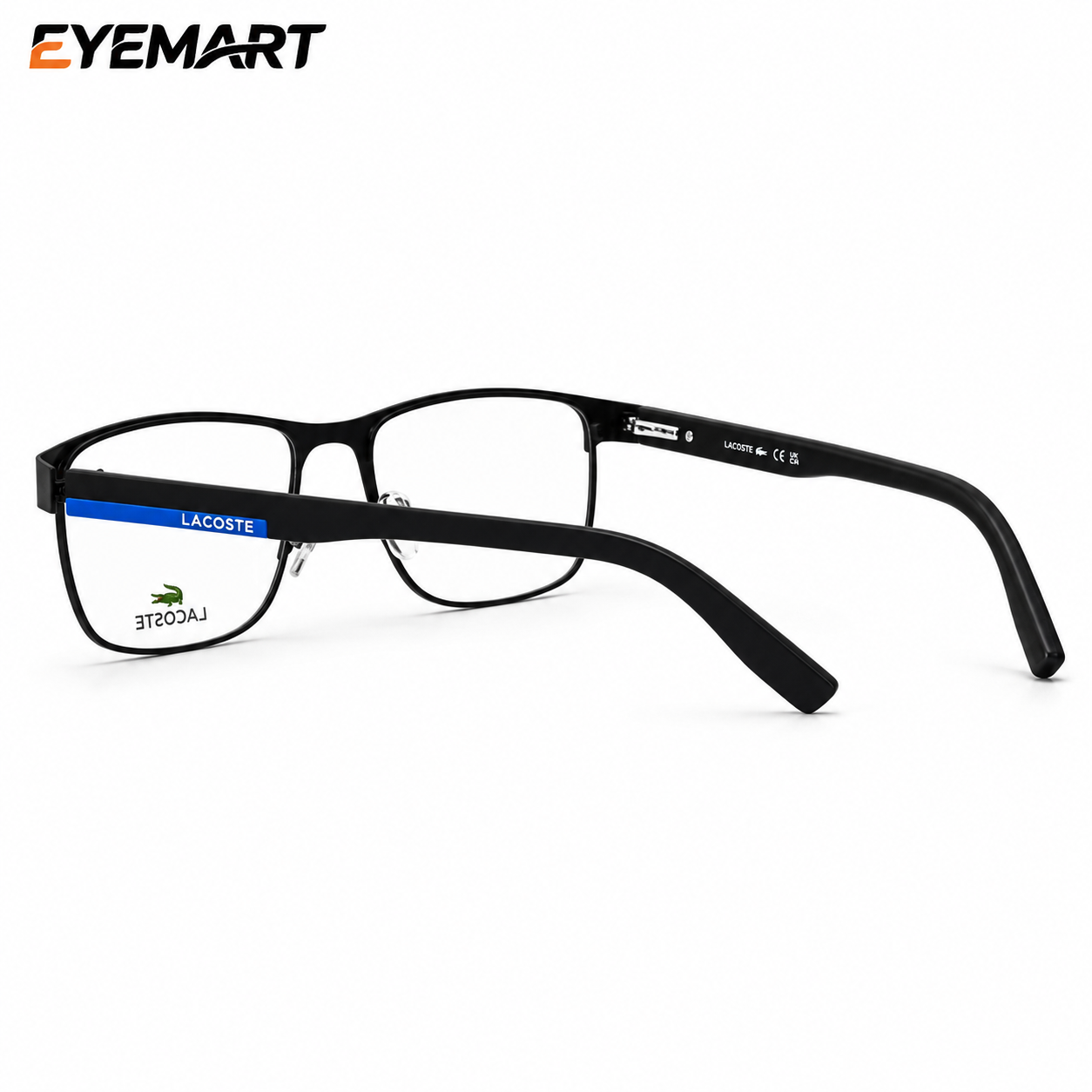Lacoste Metal Rectangle Optical Glasses – Black & Blue
