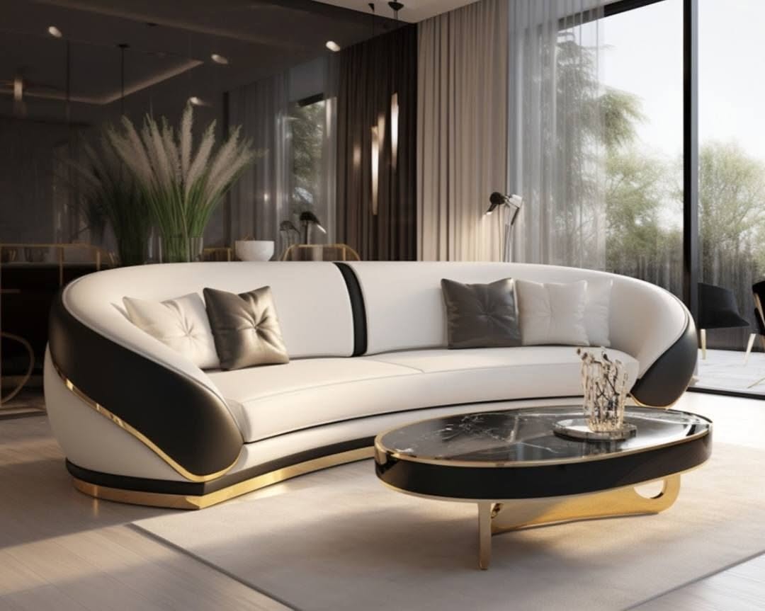 Luxury Sofa | Model- Bidl BECO 711 | Premium PU Leather Sofa | Modern Living Room Furniture | BIDL Group