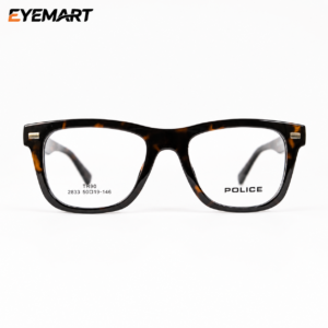 Police TR90 Lightweight Wayfarer Full-Rim Eyeglass Frame for Men – Havana Tortoise